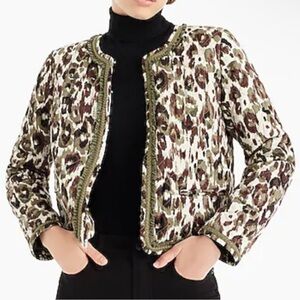 J. Crew Multicolor Leopard Print Jacket